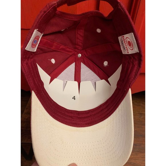 Oklahoma University SOONERS Adjustable Embroidered Baseball Hat Cap W Cardboard - Picture 3 of 3